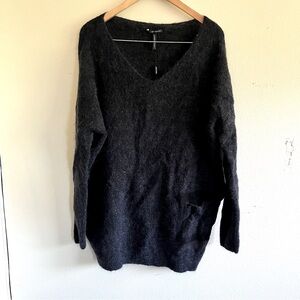 Sarah Pacini mohair, merino wool long sleeve sweater